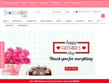 Tablet Screenshot of flowerscakesonline.com